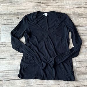 James Perse Long Sleeve V-Neck T-Shirt, Size 3